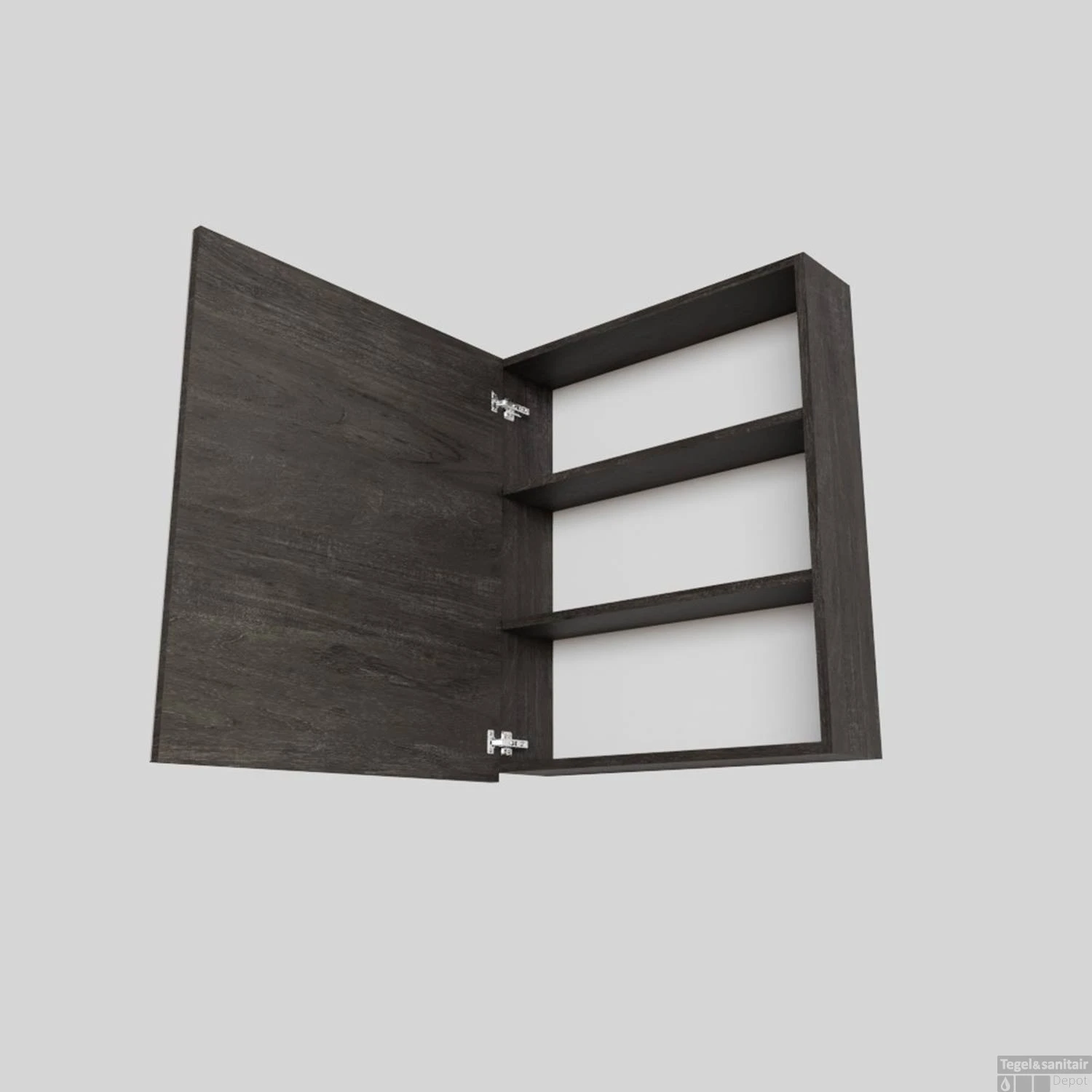 Spiegelkast Boss & Wessing Cube 60x70x16 Cm 1 Deur Donkerbruin 5 Spiegelkast Boss & Wessing Cube 60x70x16 Cm 1 Deur Donkerbruin - Afbeelding 3