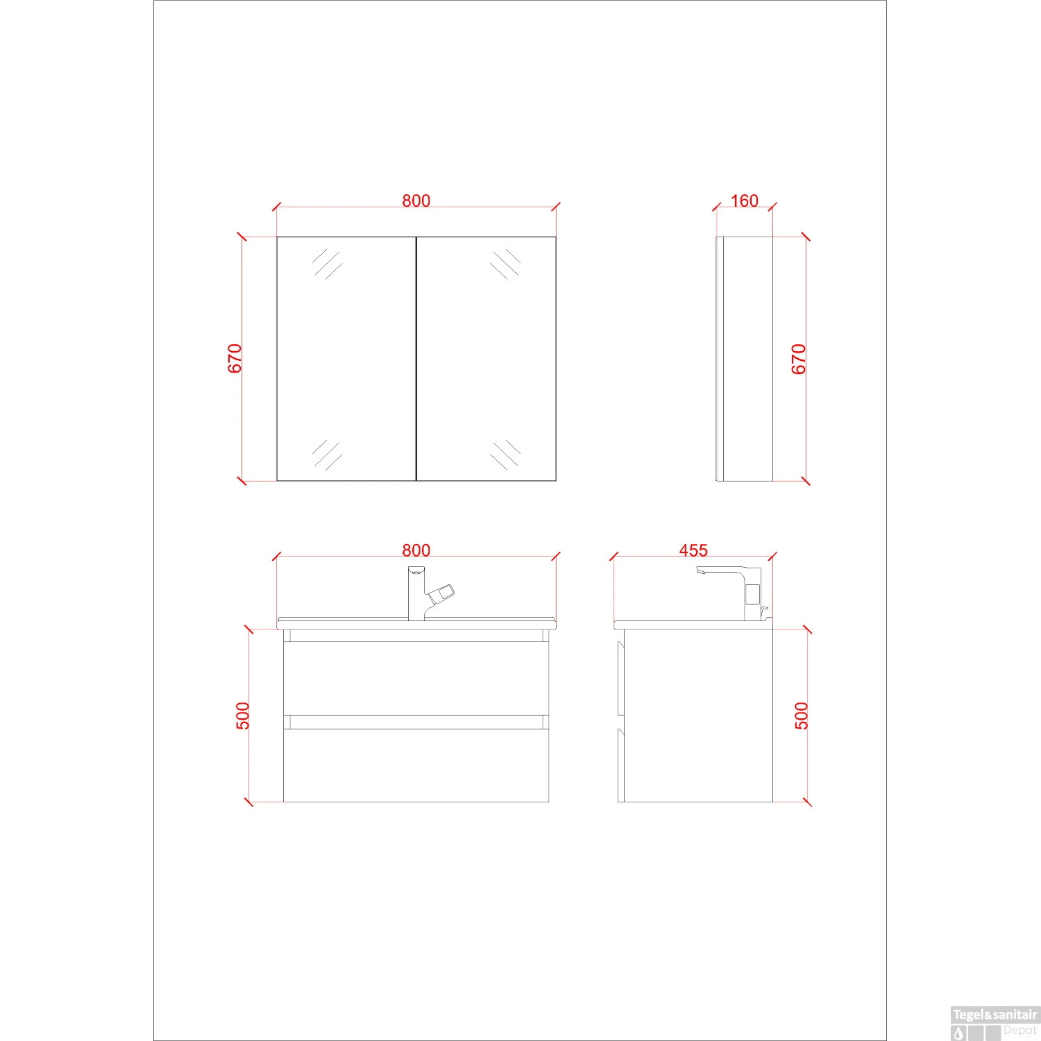Spiegelkast Boss & Wessing Sally 80 Cm Aluminium 4 Spiegelkast Boss & Wessing Sally 80 Cm Aluminium - Afbeelding 2