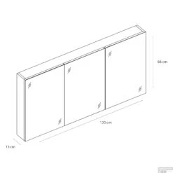 Spiegelkast Differnz Somero 120 Cm Antraciet -Badkamer Thuis spiegelkast differnz somero 120 cm antraciet tech