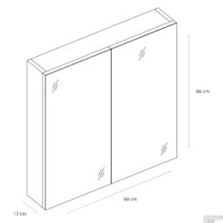 Spiegelkast Differnz Somero 60 Cm Antraciet -Badkamer Thuis spiegelkast differnz somero 60 cm antraciet tech
