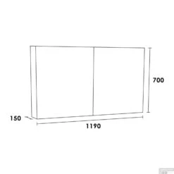 Spiegelkast Dual Exclusive Line 120cm Black Wood 7 Spiegelkast Dual Exclusive Line 120cm Black Wood -Badkamer Thuis spiegelkast dual exclusive line 120cm tech 5