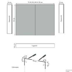Spiegelkast Sanicare Qlassics 120 Cm 2 Deuren Hoogglans Wit -Badkamer Thuis spiegelkast sanicare qlassics 120 cm 2 deuren hoogglans wit tech