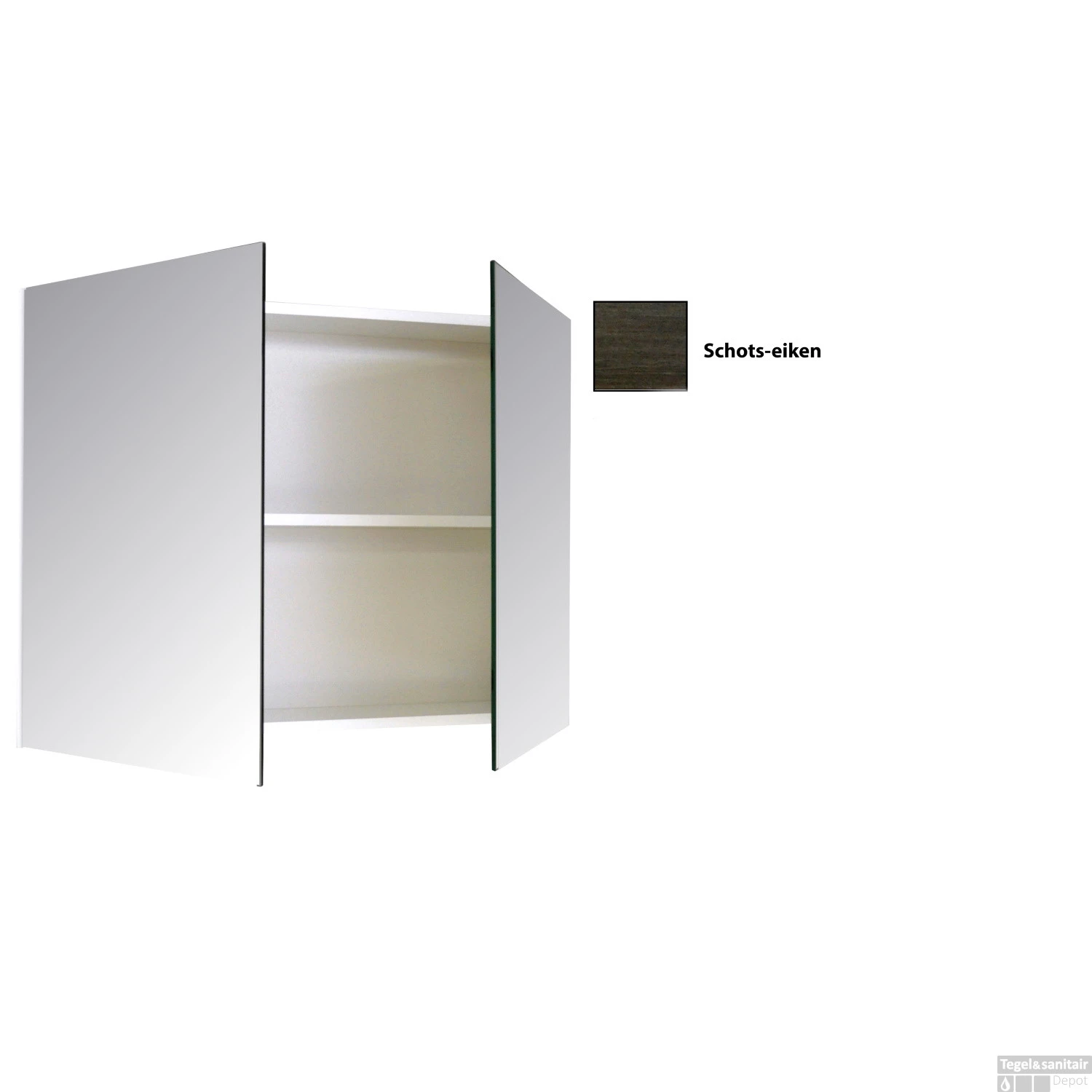 Spiegelkast Sanicare Qlassics 70 Cm 2 Deuren Schots Eiken 5 Spiegelkast Sanicare Qlassics 70 Cm 2 Deuren Schots Eiken - Afbeelding 3