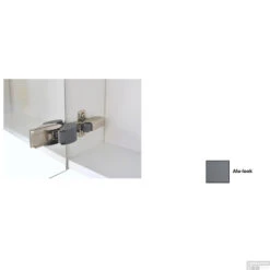 Spiegelkast Sanicare Qlassics Ambiance 120 Cm 2 Deuren Alu-Look -Badkamer Thuis spiegelkast sanicare qlassics ambiance 120 cm 2 deuren alu look detail2