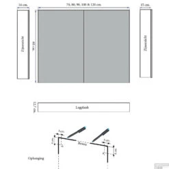 Spiegelkast Sanicare Qlassics Ambiance 120 Cm 2 Deuren Truffel -Badkamer Thuis spiegelkast sanicare qlassics ambiance 120 cm 2 deuren truffel tech