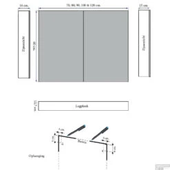 Spiegelkast Sanicare Qlassics Ambiance 70 Cm 2 Deuren Truffel -Badkamer Thuis spiegelkast sanicare qlassics ambiance 70 cm 2 deuren truffel tech 1