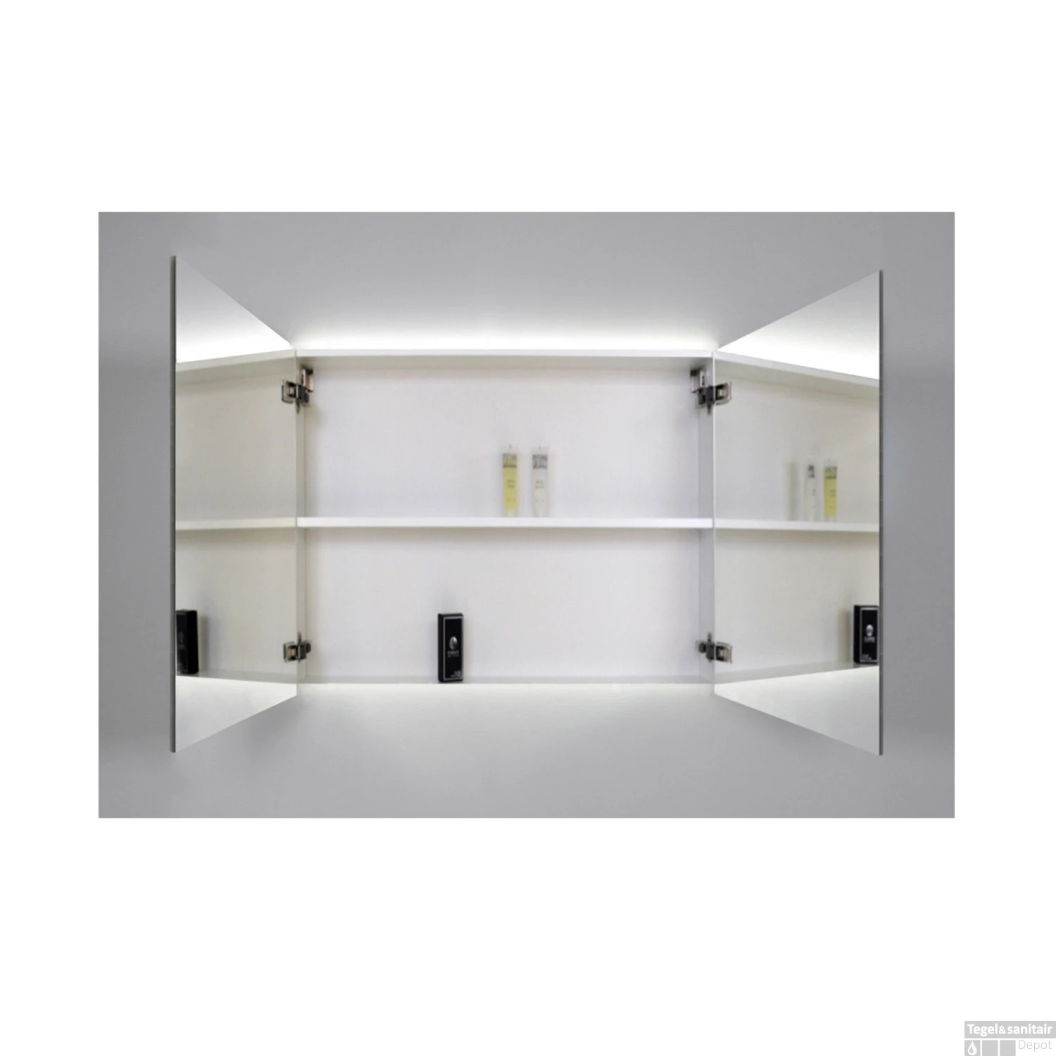 Spiegelkast Sanicare Qlassics Ambiance 80 Cm 2 Deuren Hoogglans Wit 4 Spiegelkast Sanicare Qlassics Ambiance 80 Cm 2 Deuren Hoogglans Wit - Afbeelding 2