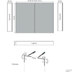 Spiegelkast Sanicare Qlassics Ambiance 90 Cm 2 Spiegeldeuren Belluno Eiken -Badkamer Thuis spiegelkast sanicare qlassics ambiance 90 cm 2 spiegeldeuren belluno eiken tech