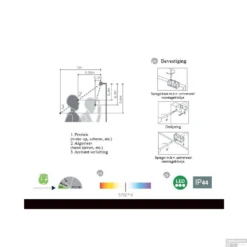 Spiegelverlichting Sanicare LED Veronica 3 Watt 30 Cm Chroom -Badkamer Thuis spiegelverlichting sanicare veronica 30 cm tech