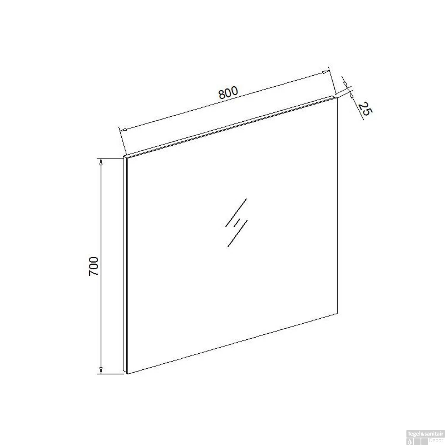 Badkamerspiegel Sanilux Standaard 80x70x2,5 Cm Met Spiegelverwarming 4 Badkamerspiegel Sanilux Standaard 80x70x2,5 Cm Met Spiegelverwarming - Afbeelding 2