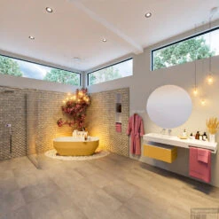 STONE Vrijstaand Bad 170x75cm Kleur Ocher / Talc -Badkamer Thuis stone 2 00014