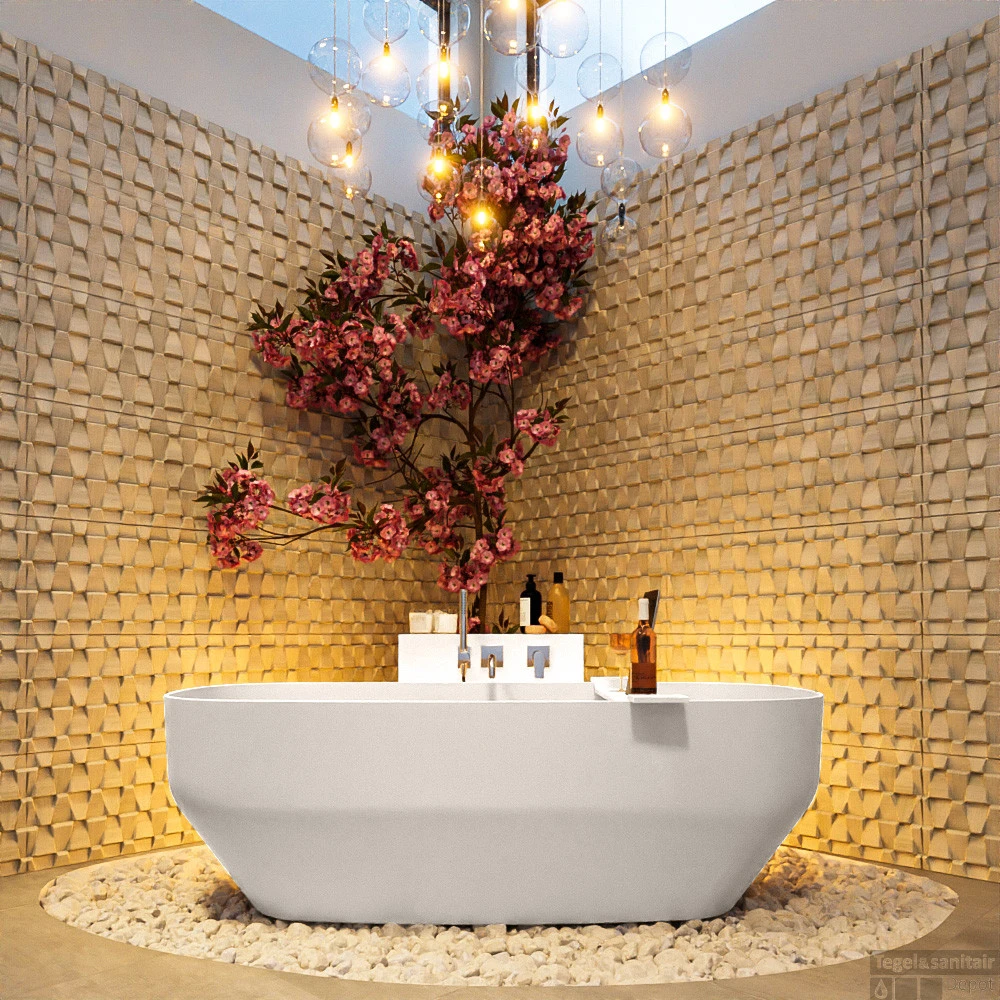 STONE Vrijstaand Bad 170x75cm Kleur Linen / Linen 6 STONE Vrijstaand Bad 170x75cm Kleur Linen / Linen - Afbeelding 4