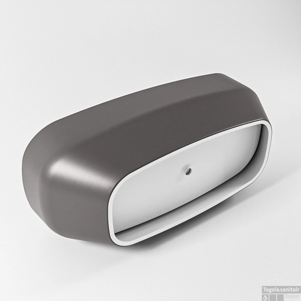 STONE Vrijstaand Bad 170x75cm Kleur Dark Grey / Talc 9 STONE Vrijstaand Bad 170x75cm Kleur Dark Grey / Talc - Afbeelding 7