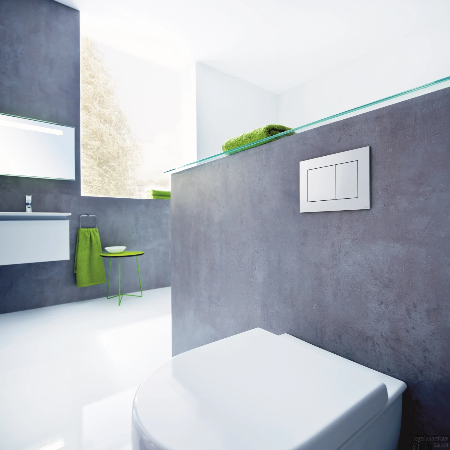 Bedieningsplaat Toilet TECE Now Kunststof Mat Chroom 4 Bedieningsplaat Toilet TECE Now Kunststof Mat Chroom - Afbeelding 2