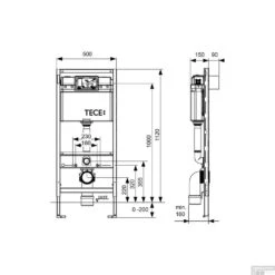 TECE Profil Toiletset Set65 Mudo Mat Zwart Met TECE Drukplaat -Badkamer Thuis tece profil toiletset set65 mudo mat zwart met tece drukplaat tech3