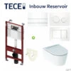 TECE Profile Inbouwreservoir Toiletset Geberit ONE Rimless Diepspoel Turboflush Wit Met Drukplaat -Badkamer Thuis tece profile inbouwreservoir toiletset geberit one rimless diepspoel turboflush wit met drukplaat 2