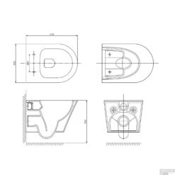 Geberit UP320 Toiletset Set18 Wiesbaden Vesta Junior Rimless 47cm Met Matzwarte Drukplaat -Badkamer Thuis toiletpot wiesbaden vesta junior rimless 32.3451 tech 18