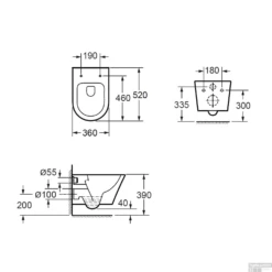Grohe Rapid SL Toiletset Set24 Wiesbaden Vesta Rimless 52 Cm Met Grohe Arena Of Skate Drukplaat -Badkamer Thuis toiletpot wiesbaden vesta rimless 52cm 32.3450 tech 6