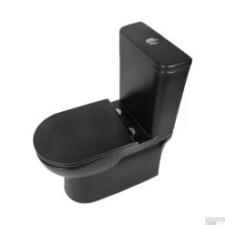 Toiletpot Differnz Staand Duoblok Rimless Mat Zwart -Badkamer Thuis toiletpot differnz staant duoblok rimless mat zwart 3