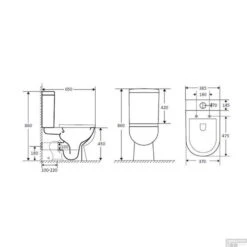 Toiletpot Differnz Staand Duoblok Rimless Mat Zwart -Badkamer Thuis toiletpot differnz staant duoblok rimless mat zwart tech