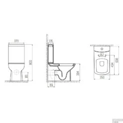 Toiletpot Staand Boss & Wessing Lara Met Bidet Achter Onder Aansluiting Wit -Badkamer Thuis toiletpot staand creavit lara met bidet achter onder aansluiting wit tech