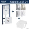 Grohe Rapid SL Toiletset Set04 Calitri Urby Compact Met Grohe Arena Of Skate Drukplaat -Badkamer Thuis toiletset grohe rapid sl set04