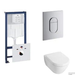 Grohe Rapid SL Toiletset Set20 Villeroy & Boch Subway 2.0 Diepspoel Met Grohe Arena Of Skate Drukplaat -Badkamer Thuis toiletset grohe rapid sl set20 shop 1