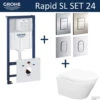 Grohe Rapid SL Toiletset Set24 Wiesbaden Vesta Rimless 52 Cm Met Grohe Arena Of Skate Drukplaat -Badkamer Thuis toiletset grohe rapid sl set24