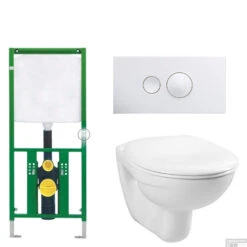 Viega EcoPlus Toiletset Set01 B&W Basic Smart Met Visign For Style 10 Drukplaat -Badkamer Thuis toiletset viega ecoplus set01 shop 1