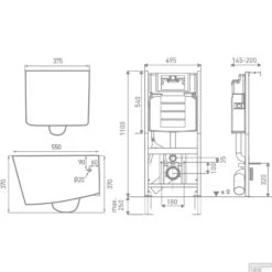 Toiletset Van Marcke Combo Up Pureflow Rimless Hang Wit -Badkamer Thuis toiletset van marcke combo up pureflow rimless hang wit080046