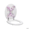 Toiletzitting Allibert Decor Orchidee 37,3x5,6x44,8 Cm MDF Inox Scharnieren -Badkamer Thuis toiletzitting allibert decor orchidee shop