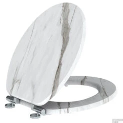 Toiletzitting Allibert Naturo 36,7x5x45 Cm Wit Marmer