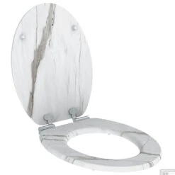 Toiletzitting Allibert Naturo 36,7x5x45 Cm Wit Marmer -Badkamer Thuis toiletzitting allibert naturo 36 7x5x45 cm wit marmer sfeer2