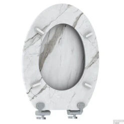 Toiletzitting Allibert Naturo 36,7x5x45 Cm Wit Marmer -Badkamer Thuis toiletzitting allibert naturo 36 7x5x45 cm wit marmer sfeer3