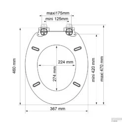 Toiletzitting Allibert Naturo 36,7x5x45 Cm Wit Marmer -Badkamer Thuis toiletzitting allibert naturo 36 7x5x45 cm wit marmer tec