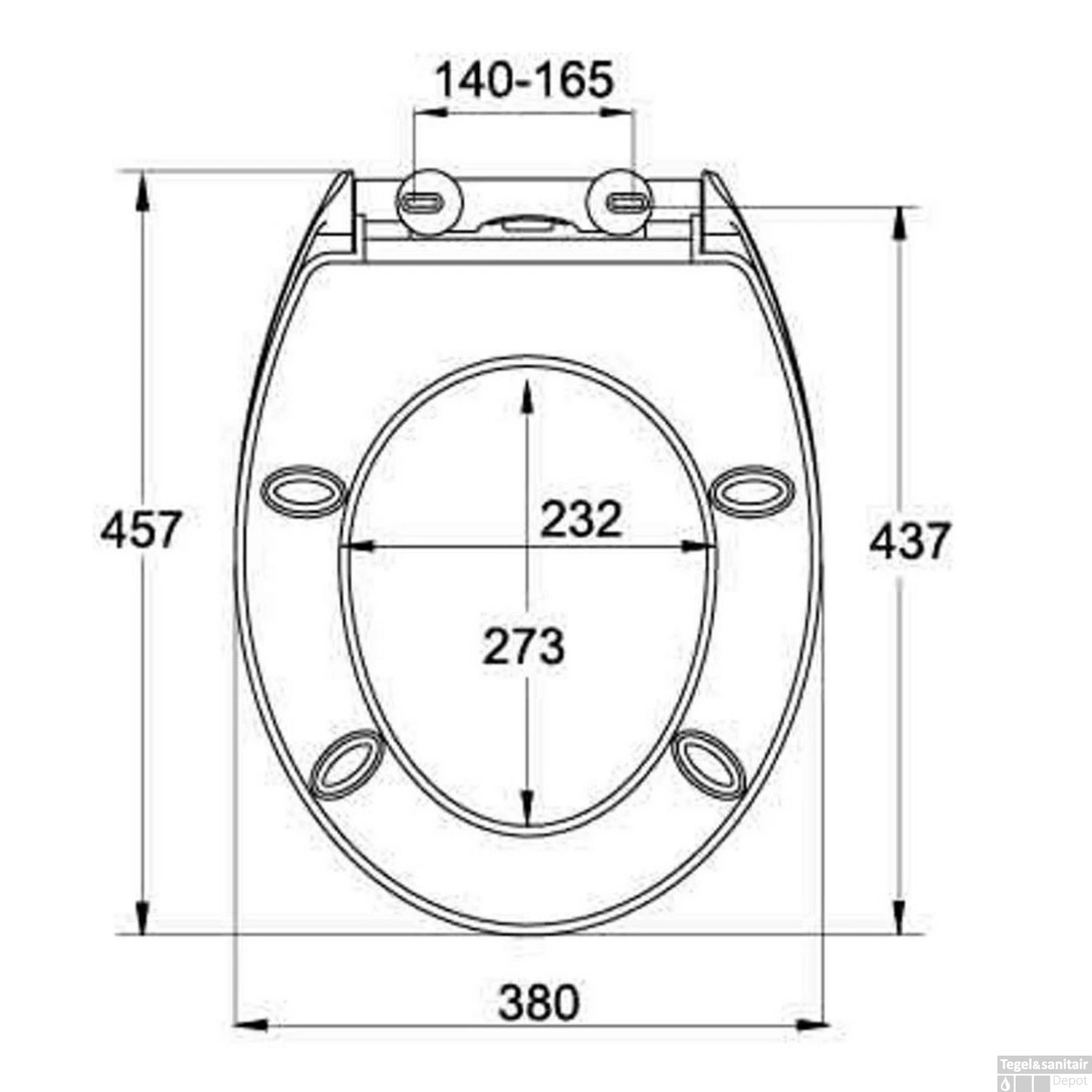 Toiletzitting Allibert System Soft-Close Afklikbaar Glanzend Wit 6 Toiletzitting Allibert System Soft-Close Afklikbaar Glanzend Wit - Afbeelding 4