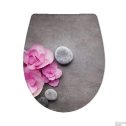 Toiletzitting Cedo Orchid En Stones Softclose Grijs