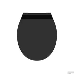 Toiletzitting Schutte Slim Black Ultra Dun Afklikbaar Soft Close Zwart Verstelbaar HoH 7 Tot 19 Cm -Badkamer Thuis toiletzitting schutte slim black ultra dun afklikbaar soft close zwart detail