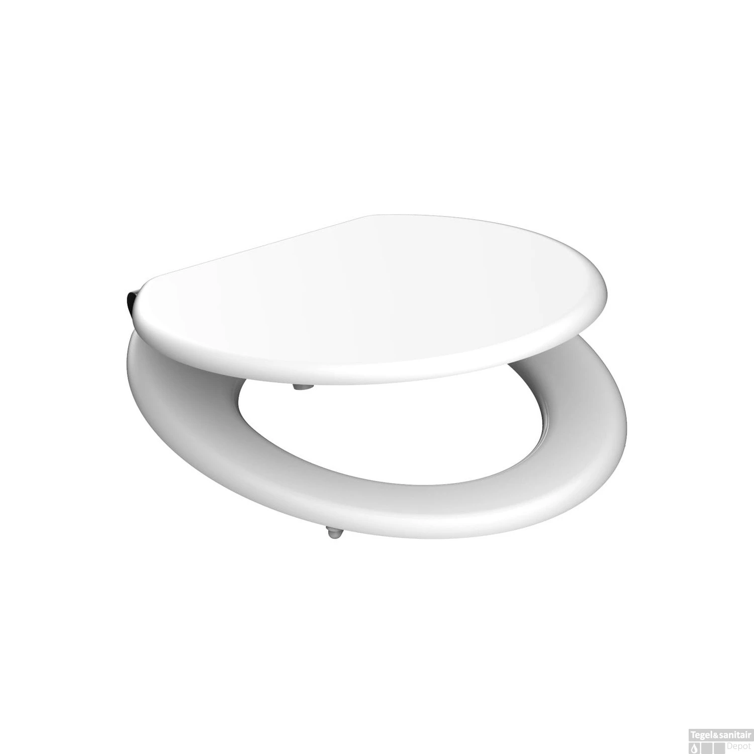 Toiletzitting Schutte Spirit White Met Soft Close MDF Mat Wit