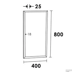 Spiegel Sanitop Silhouette 40x80x2.5 Cm Aluminium Zwart 7 Spiegel Sanitop Silhouette 40x80x2.5 Cm Aluminium Zwart -Badkamer Thuis tt 3501 spiegel silhouette 40