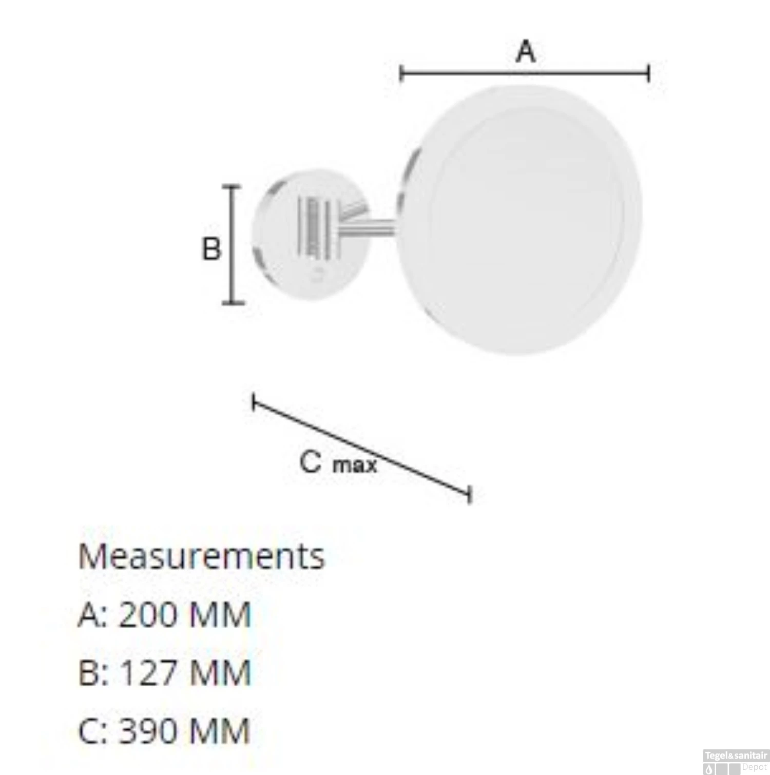 Vergrotingsspiegel Smedbo Outline Draaibaar Battery Operated Met LED PMMA Dual Light Chroom - Afbeelding 2