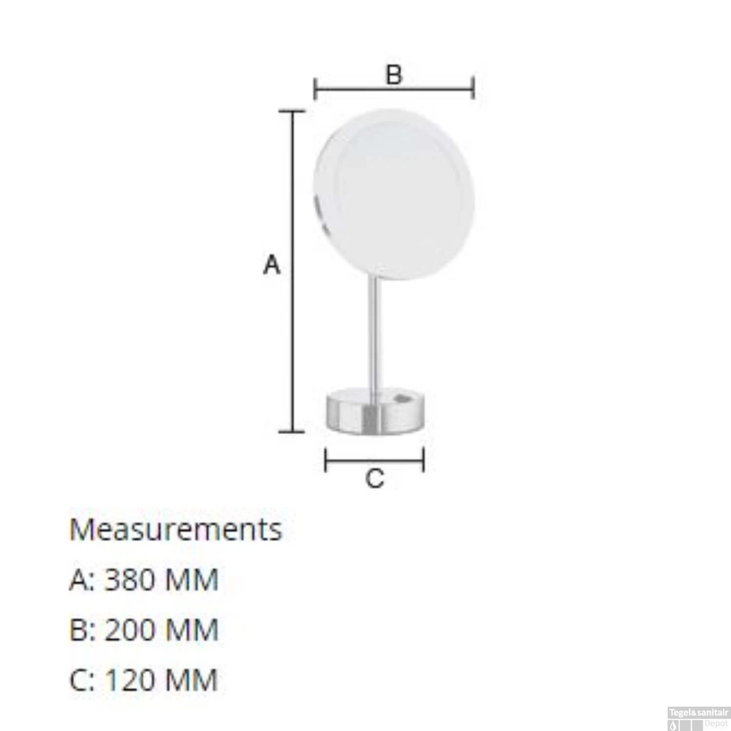 Vergrotingsspiegel Smedbo Outline Vrijstaand Met LED PMMA Dual Light Chroom 5 Vergrotingsspiegel Smedbo Outline Vrijstaand Met LED PMMA Dual Light Chroom - Afbeelding 3