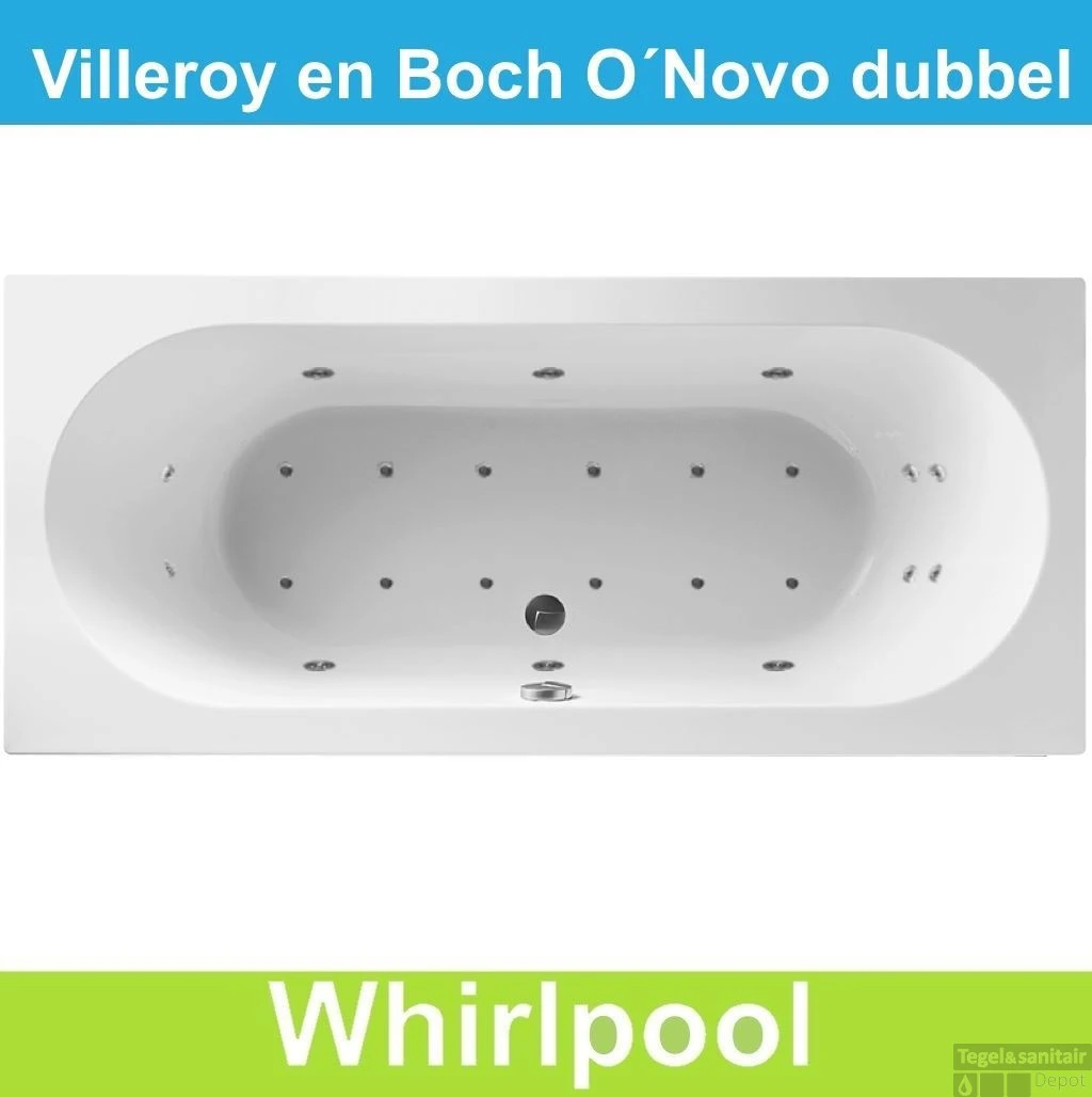 Ligbad Villeroy & Boch O.novo 180x80 Cm Balboa Whirlpool Systeem Dubbel 3 Ligbad Villeroy & Boch O.novo 180x80 Cm Balboa Whirlpool Systeem Dubbel