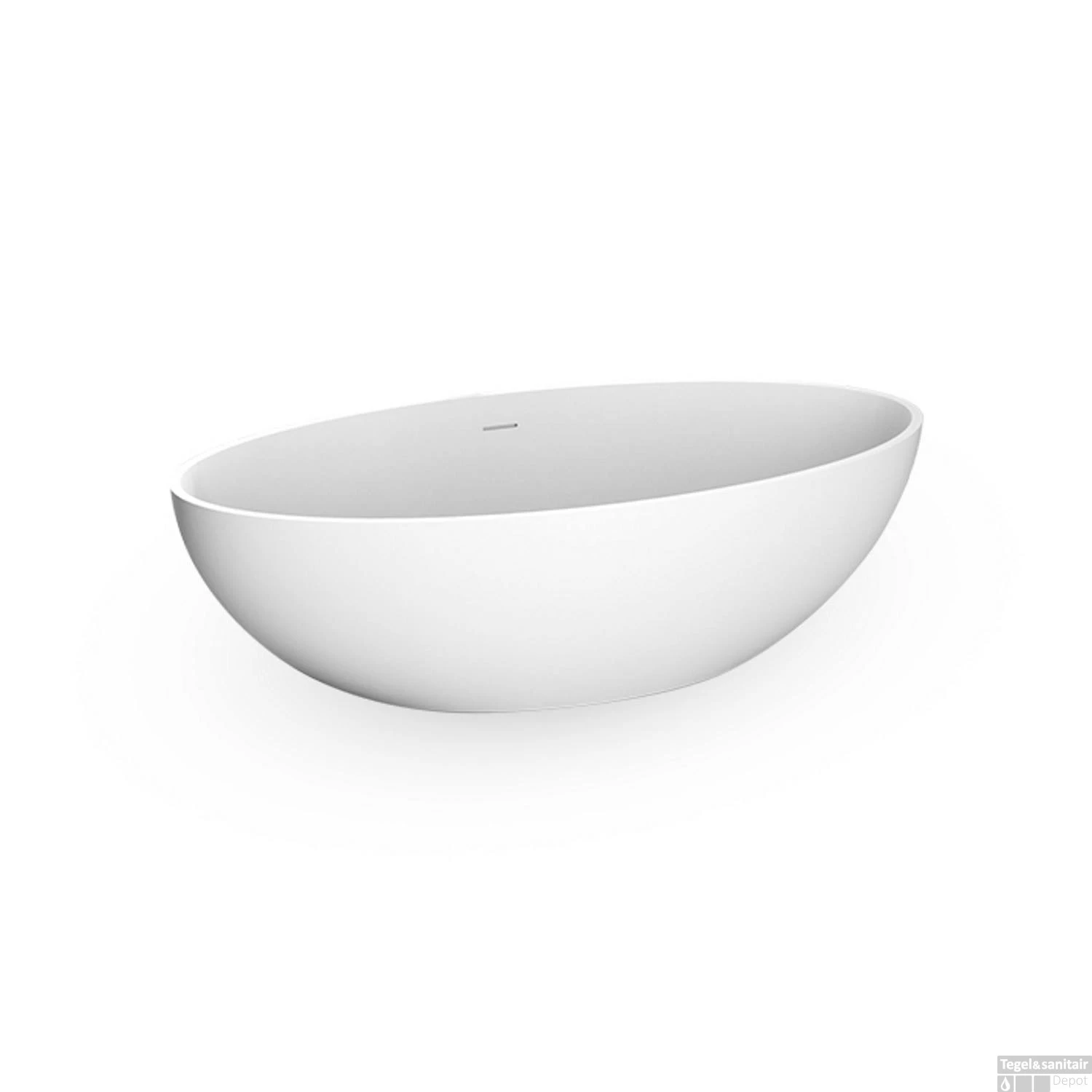 Vrijstaand Bad EH Design Modena 1800x850x560 Mm Solid Surface Mat Wit - Afbeelding 2