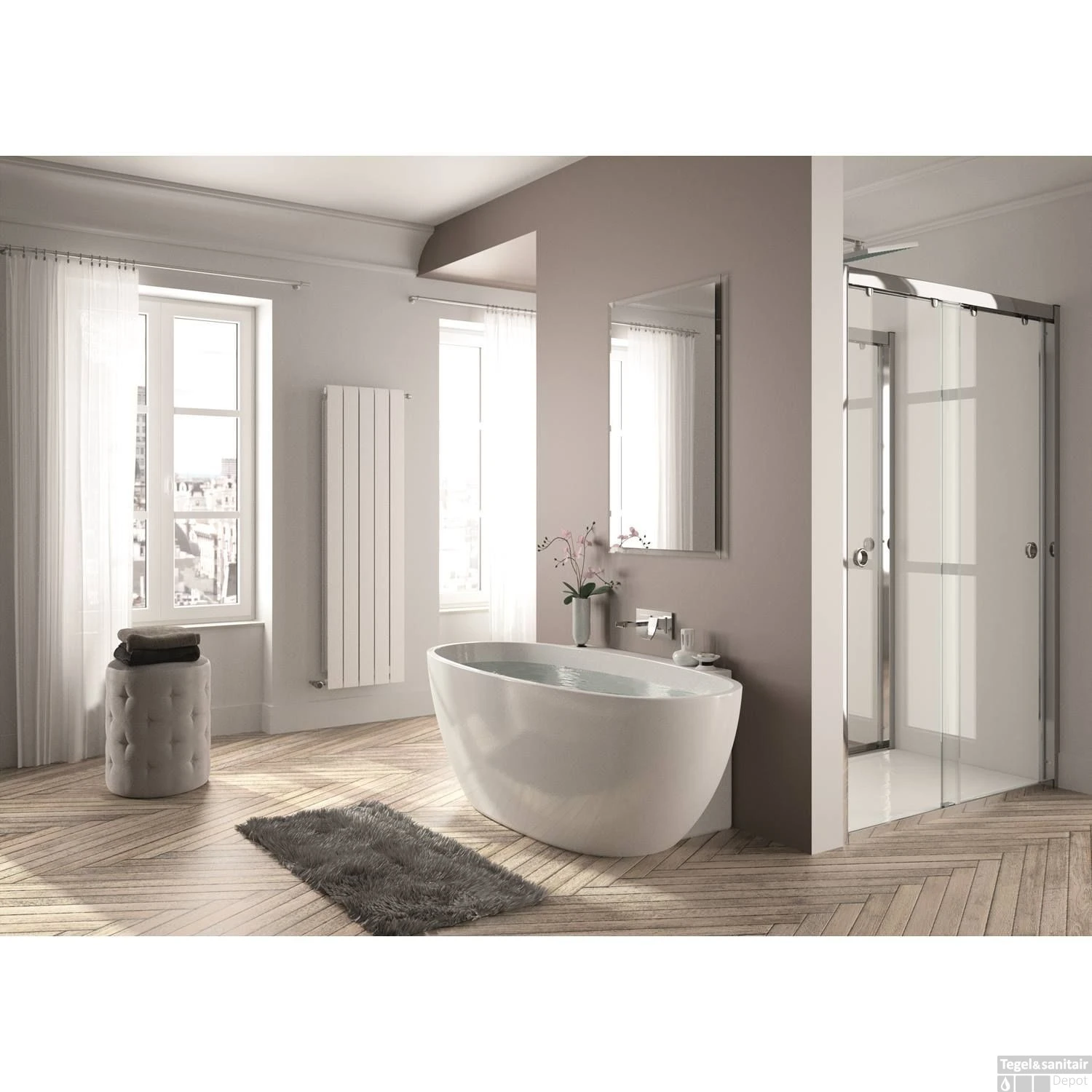 Vrijstaand Ligbad Allibert Asara 165x80x58 Cm Ovaal Wit 7 Vrijstaand Ligbad Allibert Asara 165x80x58 Cm Ovaal Wit - Afbeelding 5