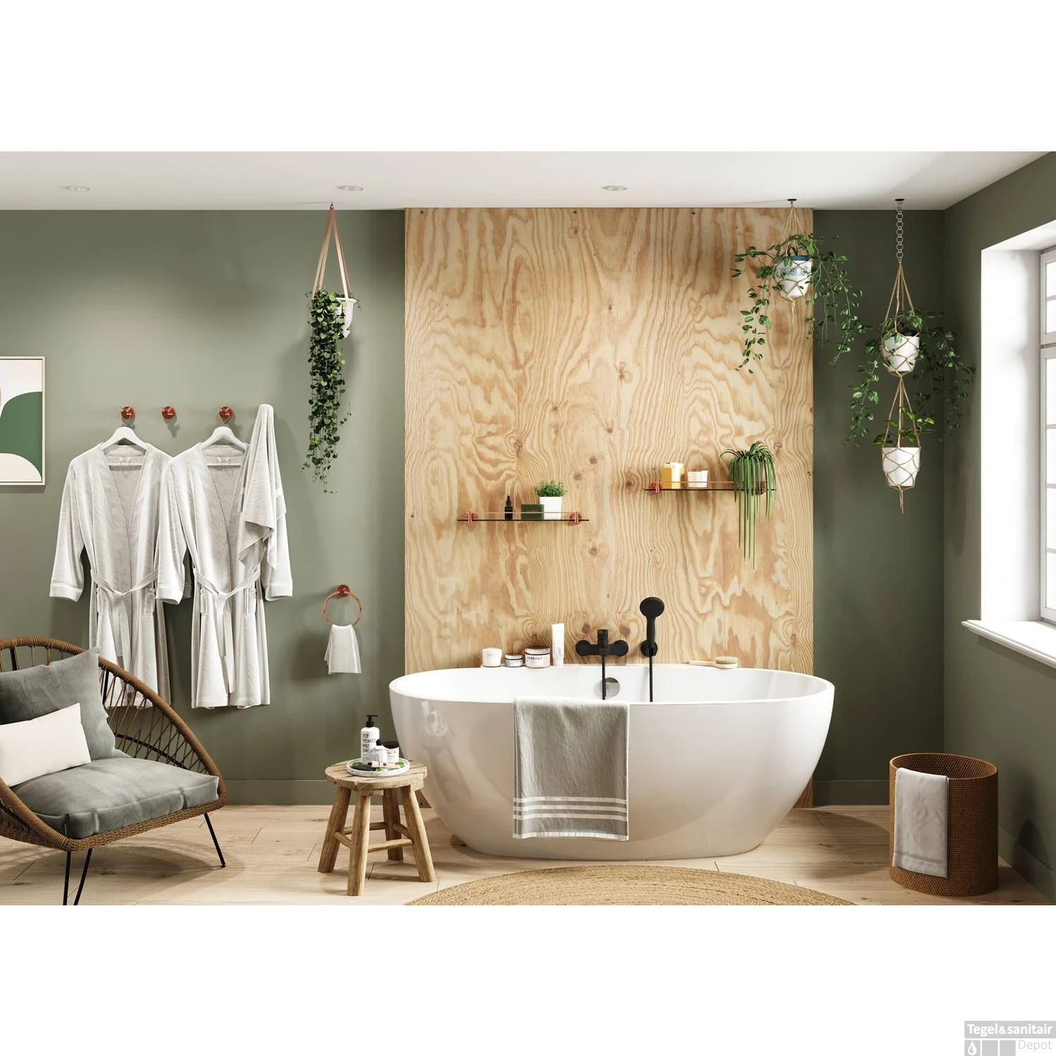 Vrijstaand Ligbad Allibert Asara 165x80x58 Cm Ovaal Wit 8 Vrijstaand Ligbad Allibert Asara 165x80x58 Cm Ovaal Wit - Afbeelding 6