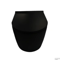 Geberit UP320 Toiletset Set35 Civita Black Rimless Met Sigma 20 Matzwarte Drukplaat -Badkamer Thuis wandcloset civita black 50.5x35x36.5cm keramiek rimless mat zwart 2 25 2