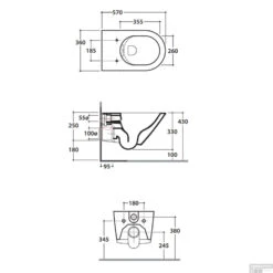 Wandcloset Globo Forty3 57x36 Cm Rimless Wit 7 Wandcloset Globo Forty3 57x36 Cm Rimless Wit -Badkamer Thuis wandcloset globo forty3 57x36 cm rimless wit tech