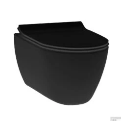 Geberit UP320 Toiletset Set13 Idevit Alfa Matzwart Randloos Met Matzwarte Drukplaat 14 Geberit UP320 Toiletset Set13 Idevit Alfa Matzwart Randloos Met Matzwarte Drukplaat -Badkamer Thuis wandcloset idevit alfa matzwart randloos keramiek 36x52x30cm exclusief zitting 1