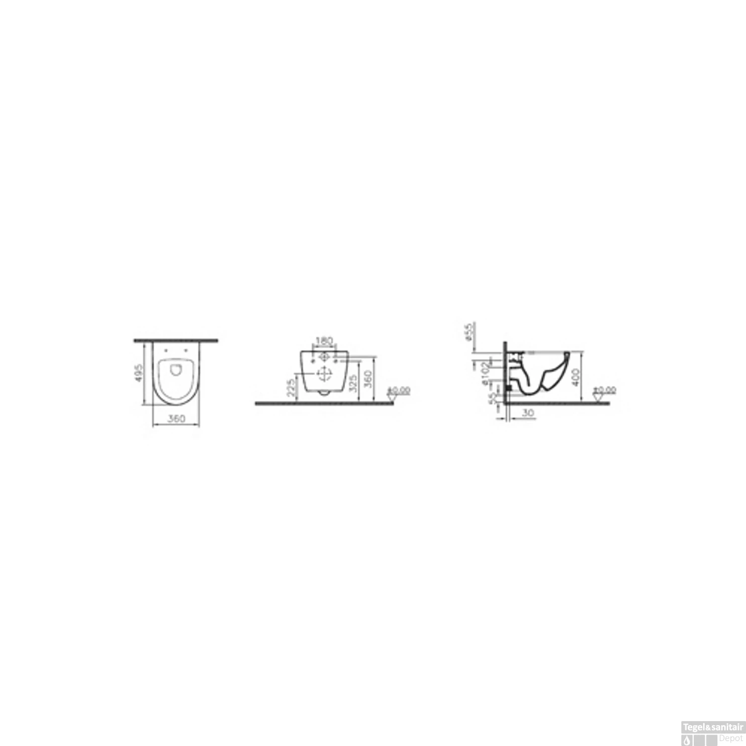 Wandcloset Pack Plieger Zano Compact Met Diepspoel Rim-ex 36x49.5 Cm Softclose Wit 4 Wandcloset Pack Plieger Zano Compact Met Diepspoel Rim-ex 36x49.5 Cm Softclose Wit - Afbeelding 2